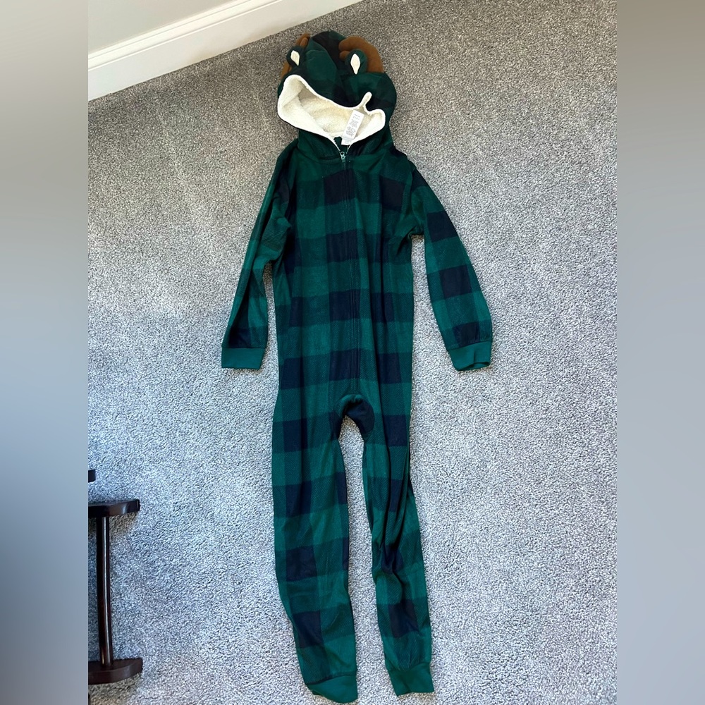 Christmas is coming!!  Fleece checkered onesie